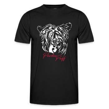 POWDER PUFF - Men's Functional T-Shirt - black - Front - AI Model Male 178 dark (178cm)