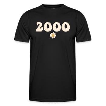 2000 - Gift born in 2000 - Men's Functional T-Shirt - black - Front - AI Model Male 178 dark (178cm)