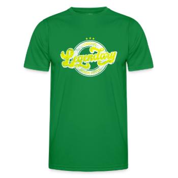 Unique legendary denim style vintage retro yellow - Men's Functional T-Shirt - kelly green - Front - AI Model Male 178 dark (178cm)