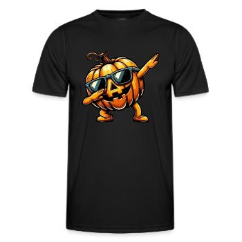 Dabbing Pumpkin - Men's Functional T-Shirt - black - Front - AI Model Male 178 dark (178cm)