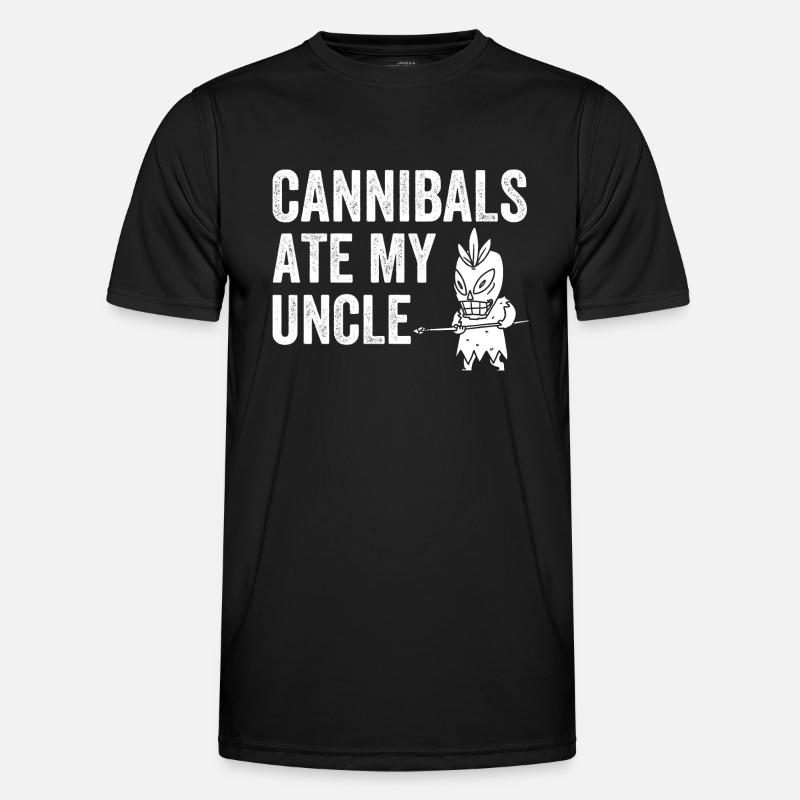 Cannibals Ate My Uncle - Men's Functional T-Shirt - black