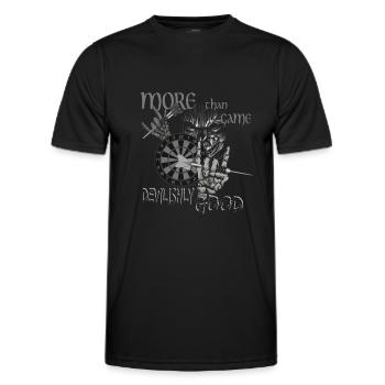 Dart Design devilishly good, Dart devilishly good, - Men's Functional T-Shirt - black - Front - AI Model Male 178 dark (178cm)