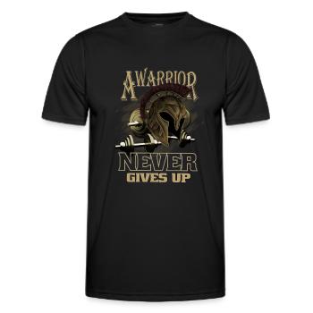 Gym, Fitness Warriors Outfit fürs Workout - Männer Funktions-T-Shirt - Schwarz - Vorne - AI Model Male 178 dark (178cm)