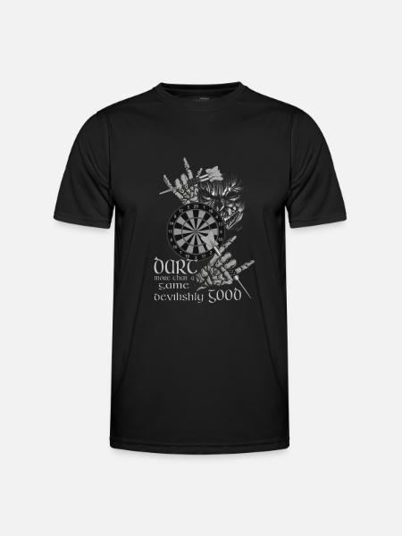 Dart Design devilishly good, Dart teuflisch gut, - Männer Funktions-T-Shirt - Schwarz