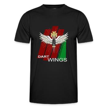 Motif de fléchettes avec fléchettes triples et ailes de fléchettes - T-shirt sport Homme - noir - Devant - AI Model Male 178 dark (178cm)