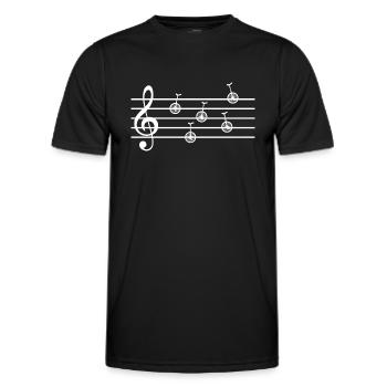 Unicycle unicycle artist unicycle - Men's Functional T-Shirt - black - Front - AI Model Male 178 dark (178cm)