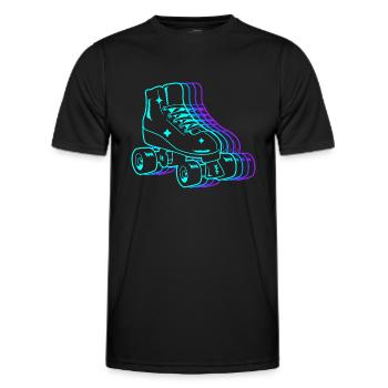 Roller Skating Kids Roller Skating Kids Roller Skates - Men's Functional T-Shirt - black - Front - AI Model Male 178 dark (178cm)