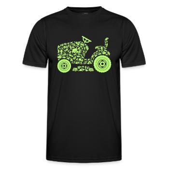 Jardinier Jardinage Lotissement Jardinier Tondeuse à gazon Hommes - T-shirt sport Homme - noir - Devant - AI Model Male 178 dark (178cm)