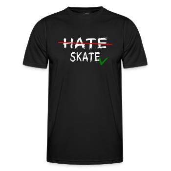 skater skateboard sk8 halfpipe skateboarder skate - T-shirt sport Homme - noir - Devant - AI Model Male 178 dark (178cm)