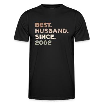 Bester Ehemann seit 2002 Geburtstagsgeschenk - Männer Funktions-T-Shirt - Schwarz - Vorne - AI Model Male 178 dark (178cm)