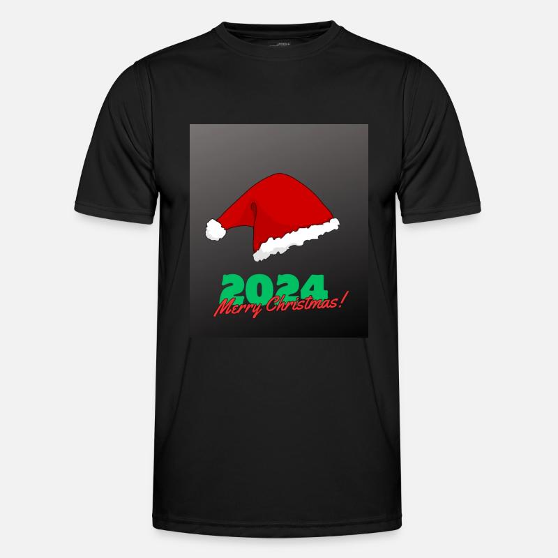 Weihnachtsmann-Hut, Merry Christmas, Geschenidee Männer Funktions-T-Shirt