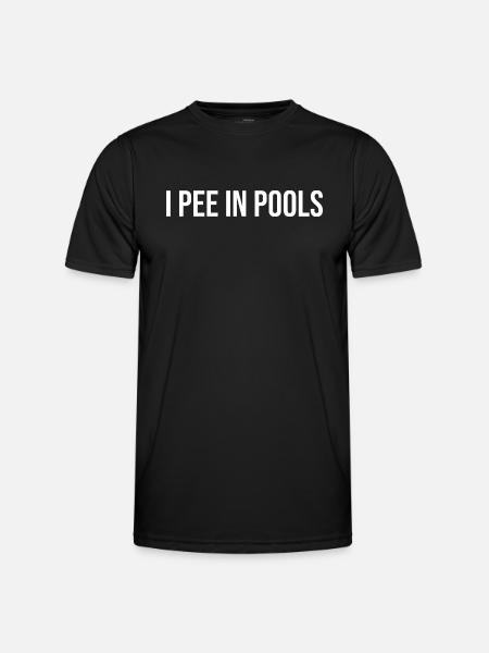 I Pee In Pools - Men's Functional T-Shirt - black