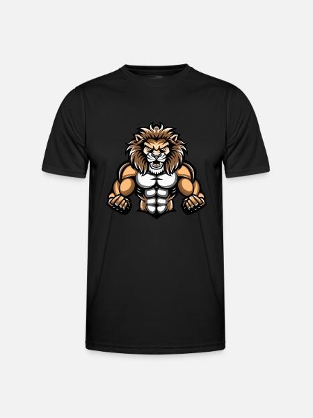 Leo Muscles Bodybuilding - Men's Functional T-Shirt - black