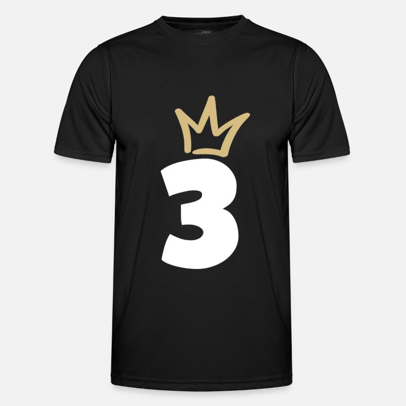 NUMBER THREE 3 Crown - Men's Functional T-Shirt - black