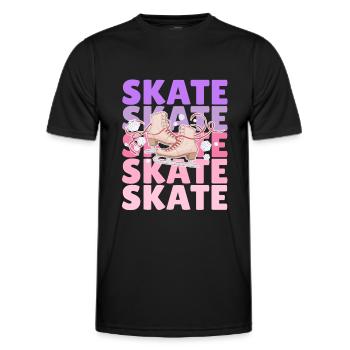 Patinage artistique - Patinage - T-shirt sport Homme - noir - Devant - AI Model Male 178 dark (178cm)