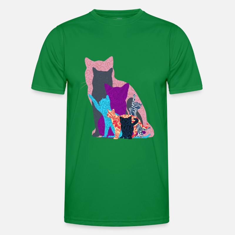 Katzen-Collage Männer Funktions-T-Shirt
