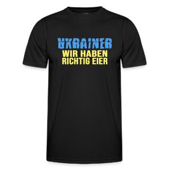 UKRAINE "Oster spezial" Helden Ukrainischen Front - Männer Funktions-T-Shirt - Schwarz - Vorne - AI Model Male 178 dark (178cm)