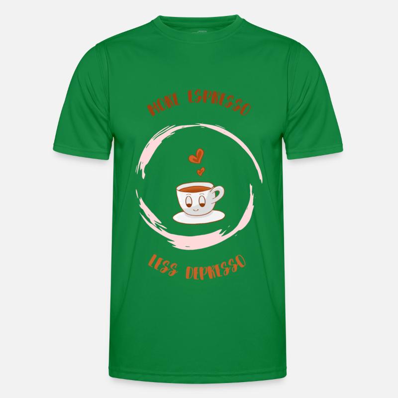 Espresso, Coffee, Kaffee, Latte, Geschenkidee, Fun Männer Funktions-T-Shirt