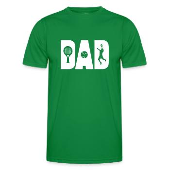 Padel Papa Padel Tennis Père Joueur de Padel - T-shirt sport Homme - vert - Devant - AI Model Male 178 dark (178cm)