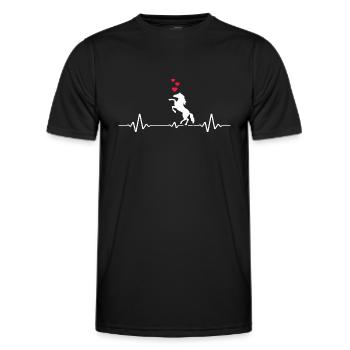 Pferd reiten Pferdeliebe Pferdestall Reitstunde - Männer Funktions-T-Shirt - Schwarz - Vorne - AI Model Male 178 dark (178cm)