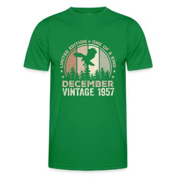 Incomparable depuis décembre 1957 67 Anniversaire - T-shirt sport Homme - vert - Devant - AI Model Male 178 dark (178cm)