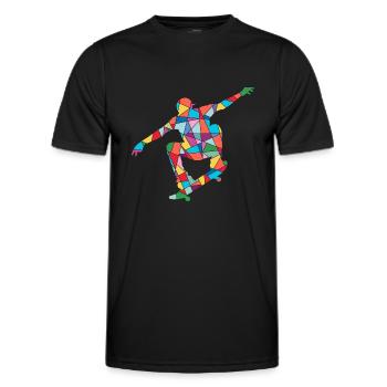 Skaten Skateboarder Skater Trick Kinder Skateboard - Männer Funktions-T-Shirt - Schwarz - Vorne - AI Model Male 178 dark (178cm)