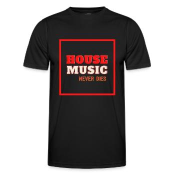 House Music - Männer Funktions-T-Shirt - Schwarz - Vorne - AI Model Male 178 dark (178cm)