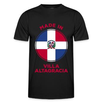 Villa Altagracia République dominicaine - T-shirt sport Homme - noir - Devant - AI Model Male 178 dark (178cm)