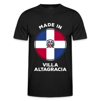 République dominicaine - T-shirt sport Homme - noir - Devant - AI Model Male 178 dark (178cm)