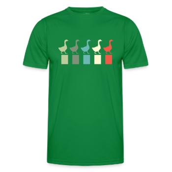 goose goose keeping goose friend - Men's Functional T-Shirt - kelly green - Front - AI Model Male 178 dark (178cm)