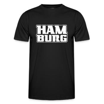 Hamburg Design Hanseatic City Souvenir Hamburg - Men's Functional T-Shirt - black - Front - AI Model Male 178 dark (178cm)