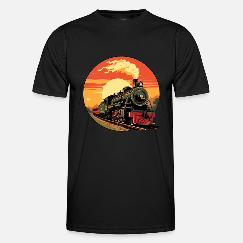 Zug - Eisenbahndesign Männer Funktions-T-Shirt
