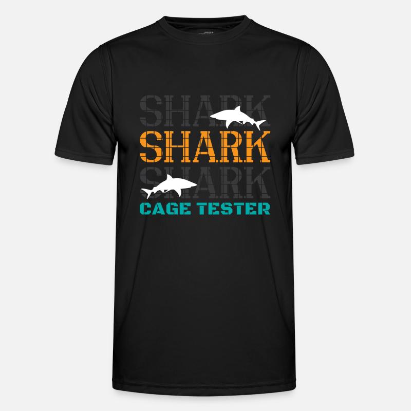 Shark Cage Tester Männer Funktions-T-Shirt
