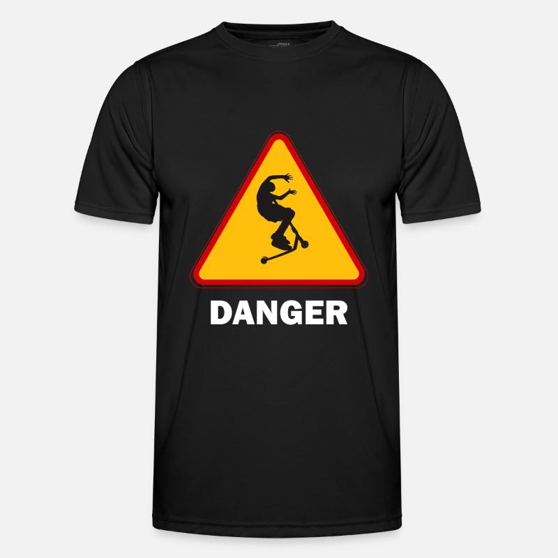 Rollts mit Freestyle DANGER - Männer Funktions-T-Shirt - Schwarz