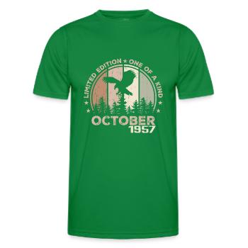 Incomparable depuis octobre 1957 67 Anniversaire - T-shirt sport Homme - vert - Devant - AI Model Male 178 dark (178cm)