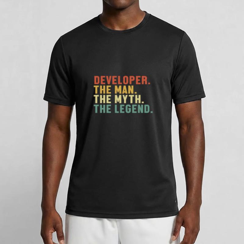 Developer Man Myth Legend Systems Engineer Männer Funktions-T-Shirt