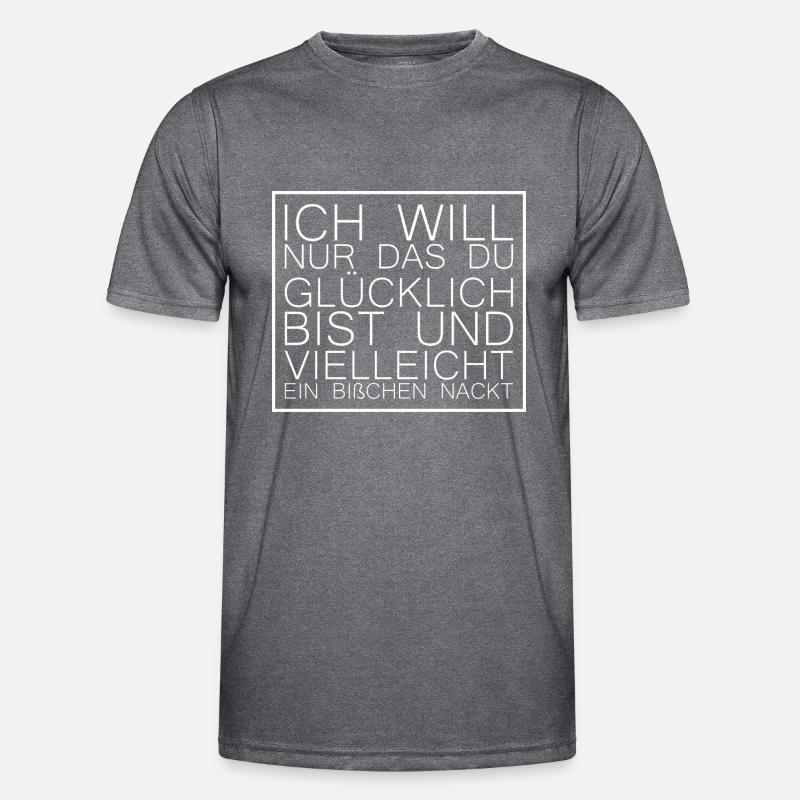Valentinstag Ich will nur das du Glücklich bist Männer Funktions-T-Shirt