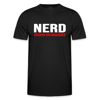 nerd coder server download online nerd-life gamer - Männer Funktions-T-Shirt - Schwarz - Vorne - AI Model Male 178 dark (178cm)