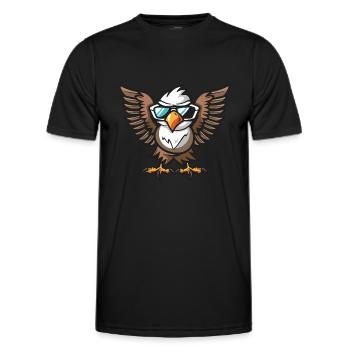 Adler Cool Tier - Männer Funktions-T-Shirt - Schwarz - Vorne - AI Model Male 178 dark (178cm)