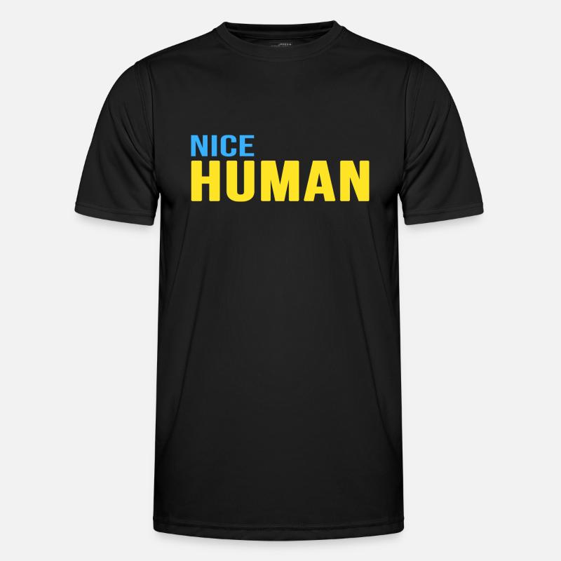 Mensch "nice human" kiew Ukraine support Männer Funktions-T-Shirt