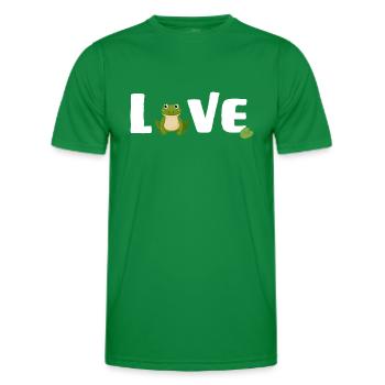 Frösche "frog love" Froschprinz - Männer Funktions-T-Shirt - Kelly Green - Vorne - AI Model Male 178 dark (178cm)
