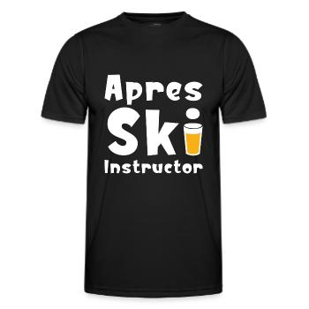 Moniteur de ski Apres - T-shirt sport Homme - noir - Devant - AI Model Male 178 dark (178cm)