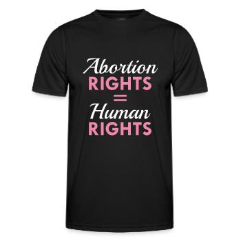 Abortion Rights Equal Human Rights - Men's Functional T-Shirt - black - Front - AI Model Male 178 dark (178cm)
