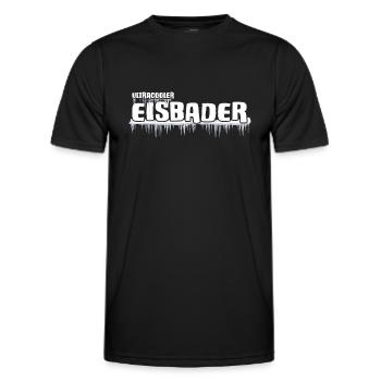 Eisbader cooler Winterschwimmer im Frost - Männer Funktions-T-Shirt - Schwarz - Vorne - AI Model Male 178 dark (178cm)