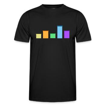 freerunning cityparkour traceur rainbowPARKOUR - Männer Funktions-T-Shirt - Schwarz - Vorne - AI Model Male 178 dark (178cm)