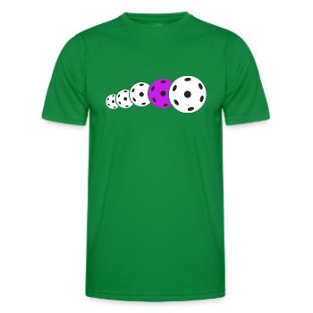 Floorball Floorball Club Unihoc Balls - Men's Functional T-Shirt - kelly green - Front - AI Model Male 178 dark (178cm)