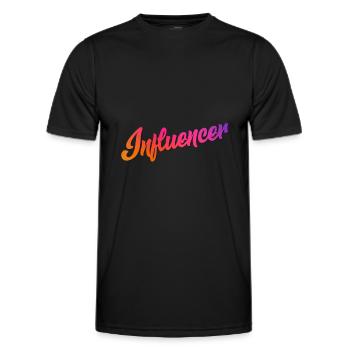 Influencer Instagram Youtube Youtuber - Men's Functional T-Shirt - black - Front - AI Model Male 178 dark (178cm)