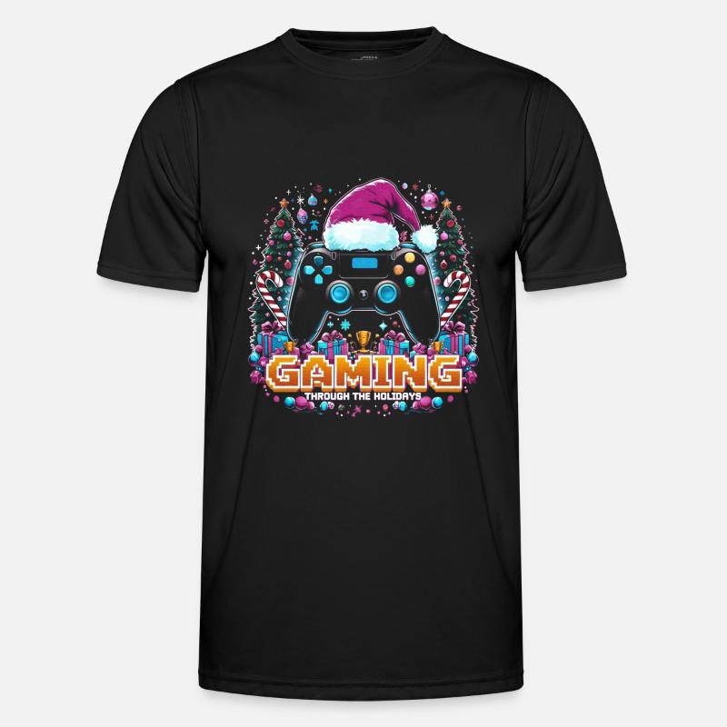 Christmas Gaming Controller - Men's Functional T-Shirt - black