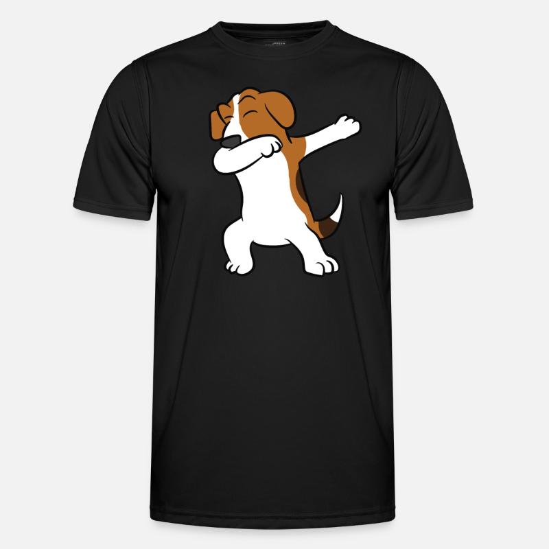 Beagle - Dab, dabbing, dancing - Men's Functional T-Shirt - black