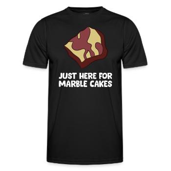 Marble Cake - Just here for the marble cakes - Men's Functional T-Shirt - black - Front - AI Model Male 178 dark (178cm)